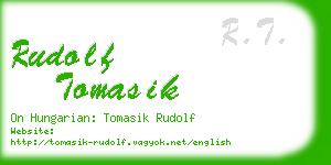 rudolf tomasik business card